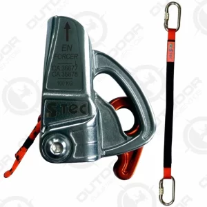 TRAVA QUEDAS EN FORCER DT03L + EXTENSOR DE FITA 50CM + 02 MOSQUETOES 22KN STEC